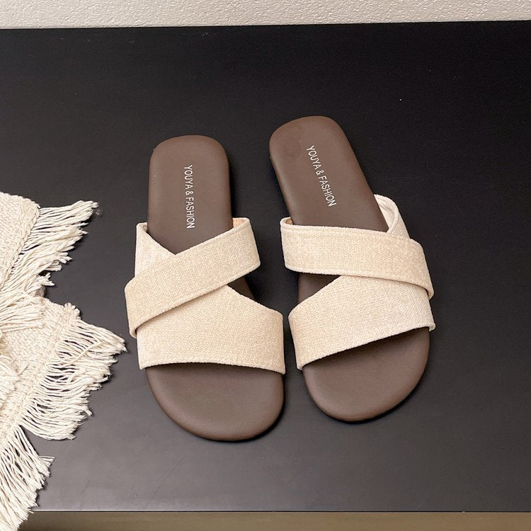 Damen bequeme Riemensandalen mit geschwungenen Riemen R&B