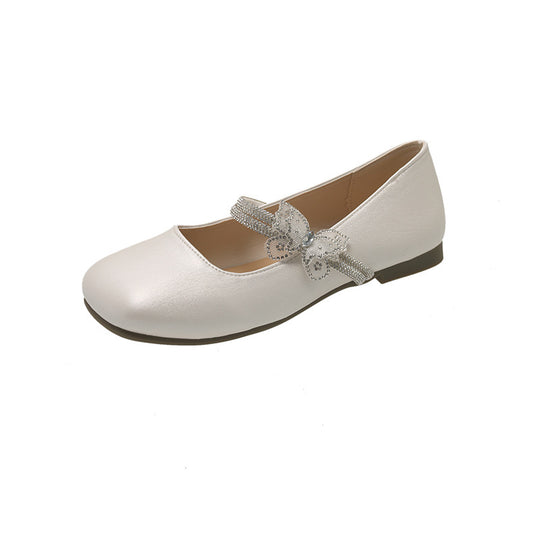Damen elegante Ballerinas mit dekorativem Schleifen-Detail und rutschfester Sohle R&B