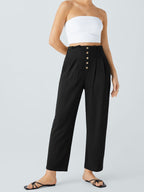Damen Hochwertige Stoffhose