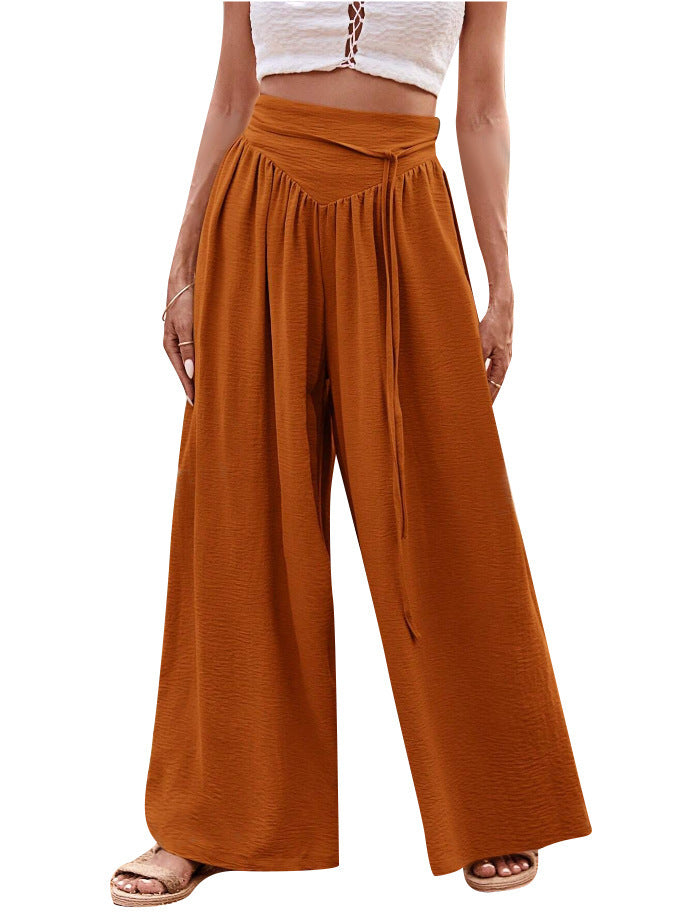 Damen Weite Palazzo-Hose mit hoch geschnittenem Bund und lässigem Schnitt R&B