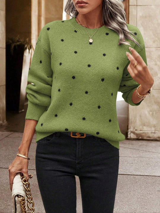 Damen Pullover mit strukturiertem Punktdesign R&B