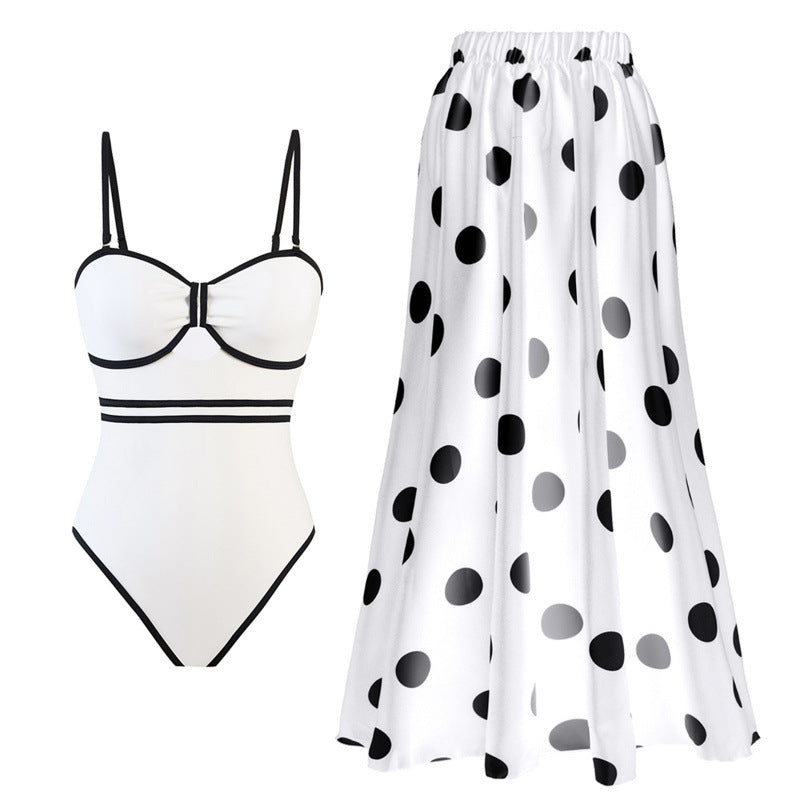 Damen Badeanzug mit elegantem Rock R&B