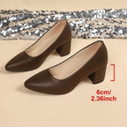 Damen Stilvolle Blockabsatz-Pumps R&B
