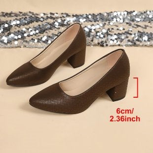 Damen Stilvolle Blockabsatz-Pumps R&B