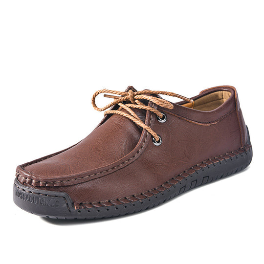 Herren Schnürschuhe im Mokassin-Stil mit rutschfester Sohle und handgenähter Verarbeitung R&B