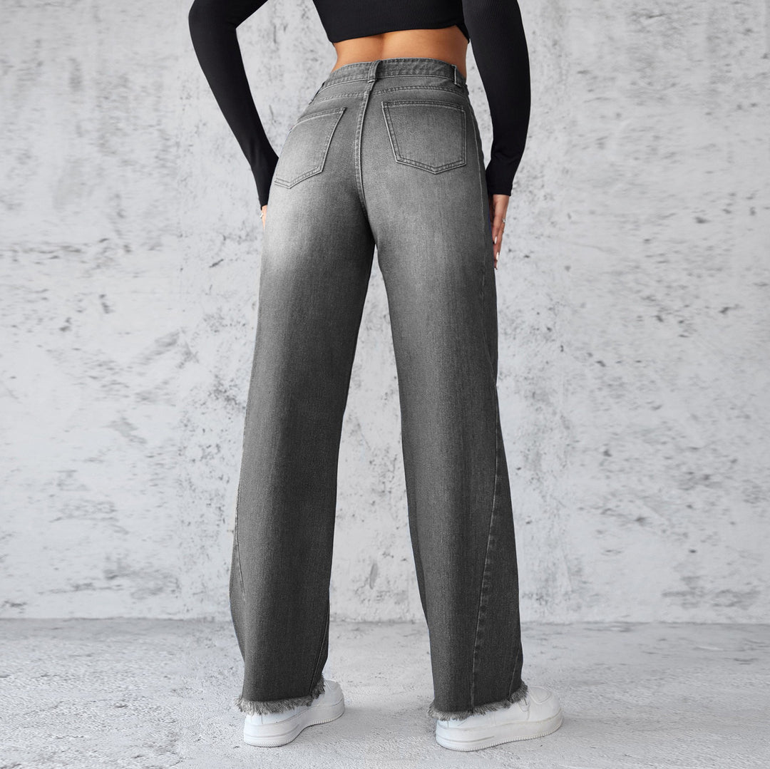Damen Weite High-Waist Jeans im modernen Vintage-Look R&B