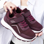Damen Sportliche Fitness Sneakers mit verstellbarem Klettverschluss und atmungsaktivem Obermaterial R&B