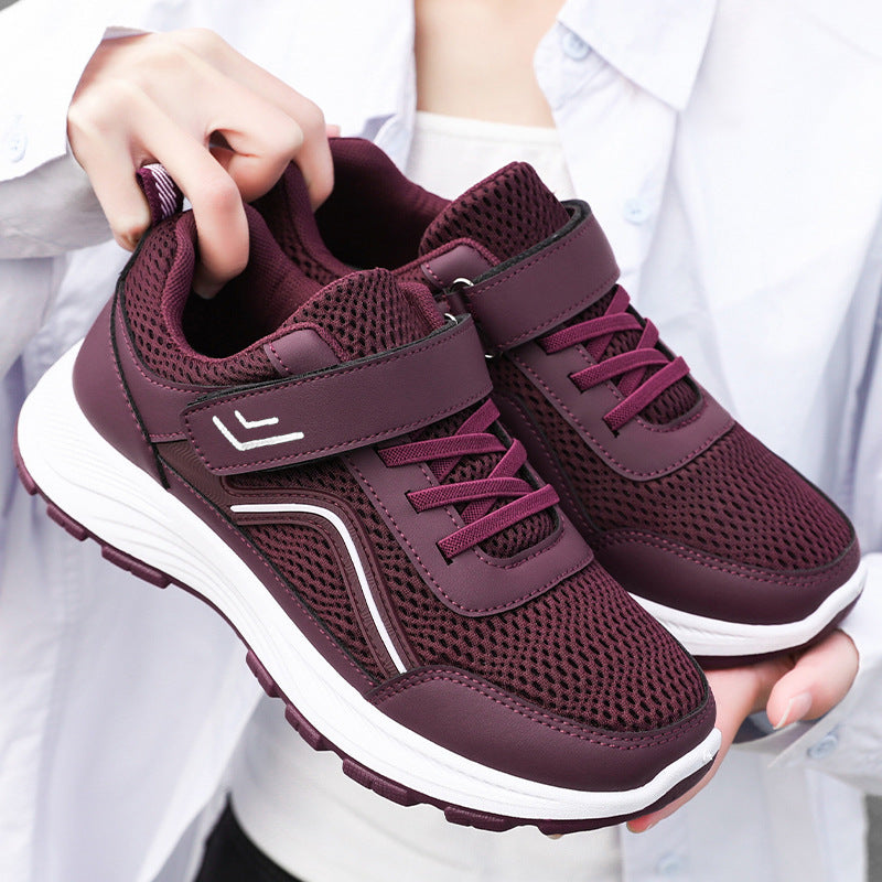 Damen Sportliche Fitness Sneakers mit verstellbarem Klettverschluss und atmungsaktivem Obermaterial R&B