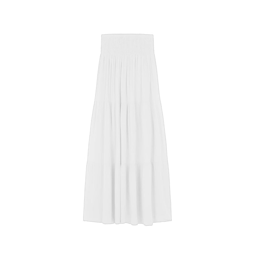 Damen Maxi-Rock mit voluminösem Schnitt und elastischem Bund R&B