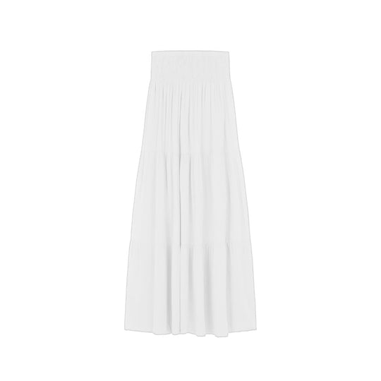 Damen Maxi-Rock mit voluminösem Schnitt und elastischem Bund R&B