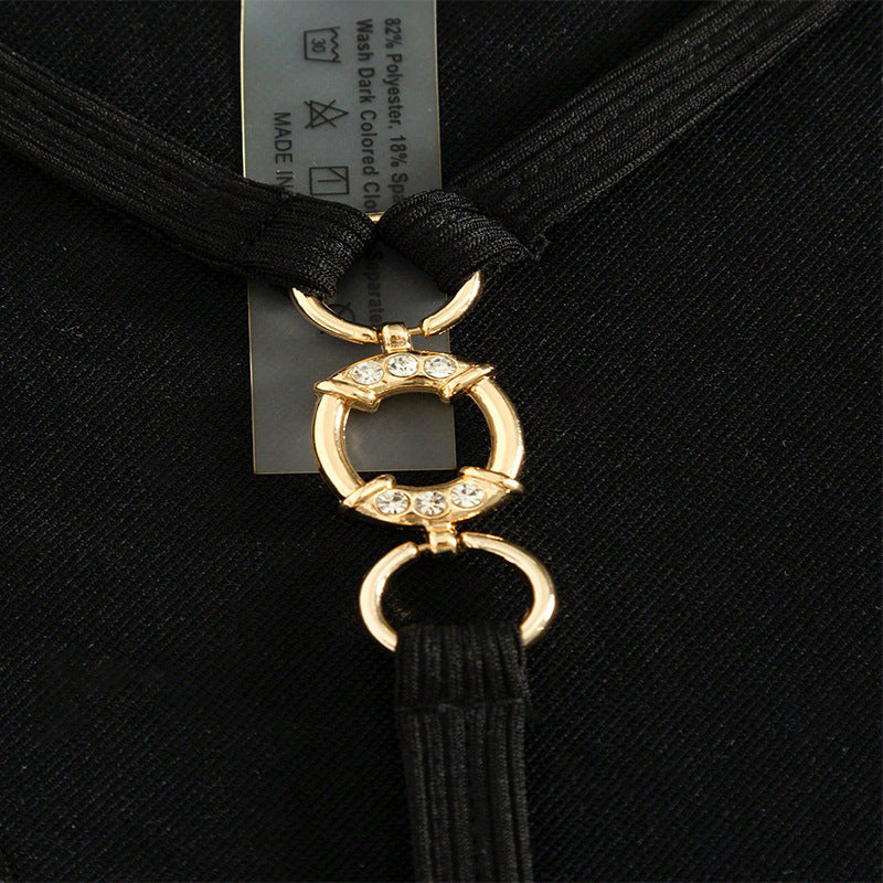 Damen Triangel-Bikini mit raffiniertem Details und verstellbaren Trägern R&B