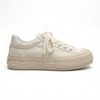 Stilvolle Weiße Damen Canvas Sneaker Bequeme Stoffschuhe für jeden Rock