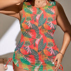 Damen Strandkleid mit einstellbarem Taillenbändchen R&B