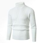 Herren Grobstrickpullover mit Stehkragen und dekorativem Strukturmuster R&B