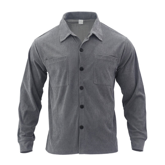 Herren modische Cordjacke mit praktischen Taschen und modernem Schnitt R&B