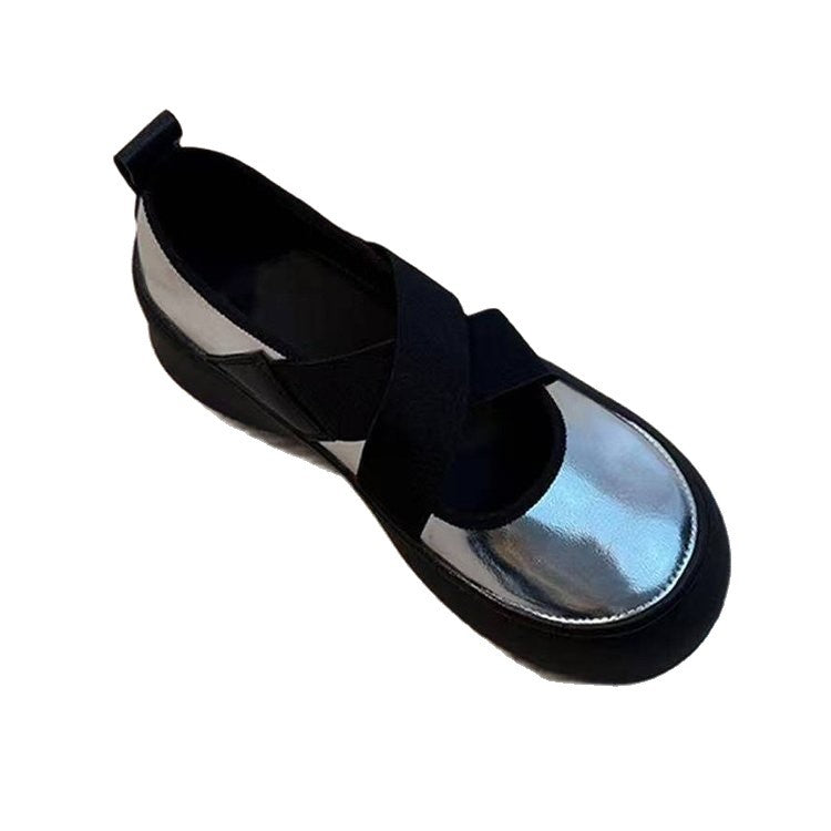 Damen elegante Clogs mit modischem Absatz und speziellen Falten R&B