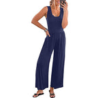 Damen Weit geschnittener Jersey-Jumpsuit R&B