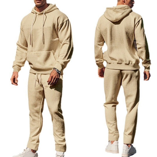 Herren lässiger Kapuzenpullover mit strukturiertem Design und praktischen Taschen R&B