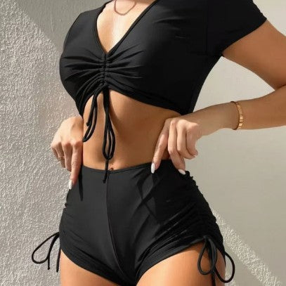 Damen Sportliches Bikiniset mit modischer Raffung R&B
