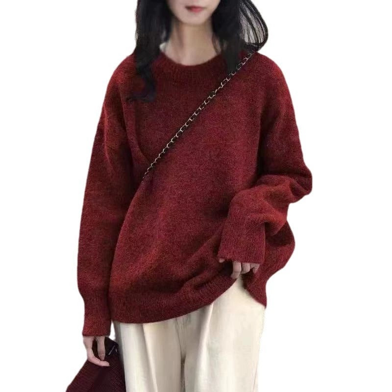 Damen bequemer Oversize-Pullover R&B