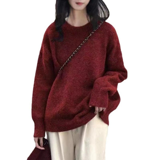 Damen bequemer Oversize-Pullover R&B