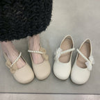 Damen Ballerinas mit dekorativer Schleife und eleganten Perlenverzierungen R&B