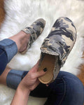 Damen Clogs mit lässigem Camouflage-Design und weichem Fußbett R&B