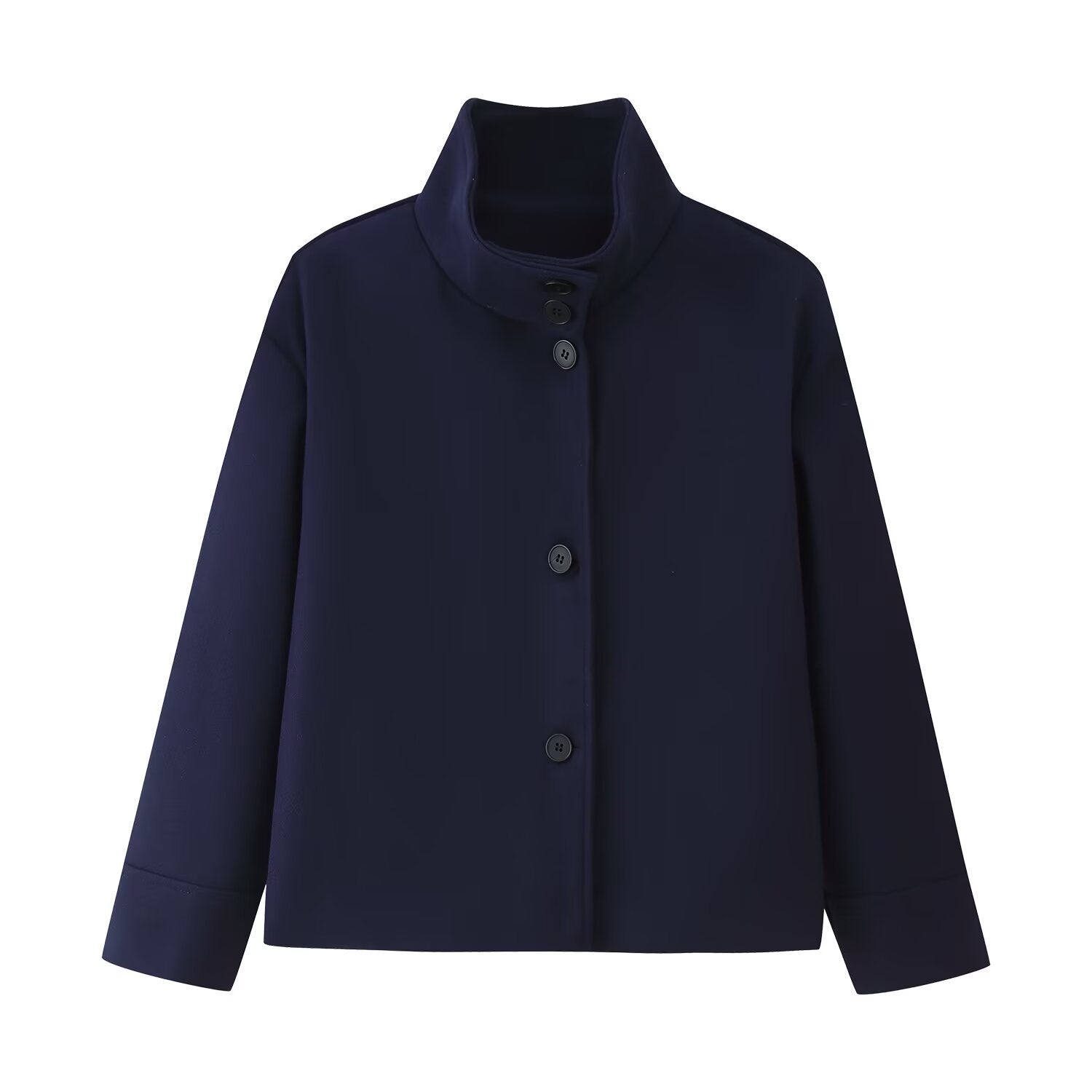 Damen modische Steppjacke mit hohem Kragen und praktischen Taschen R&B