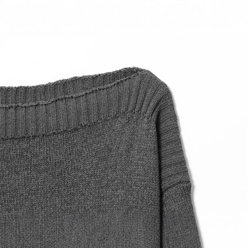 Damen kuscheliger Strickpullover mit weitem Schnitt und eleganten Rippbündchen R&B