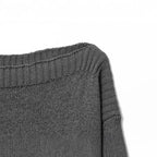 Damen kuscheliger Strickpullover mit weitem Schnitt und eleganten Rippbündchen R&B