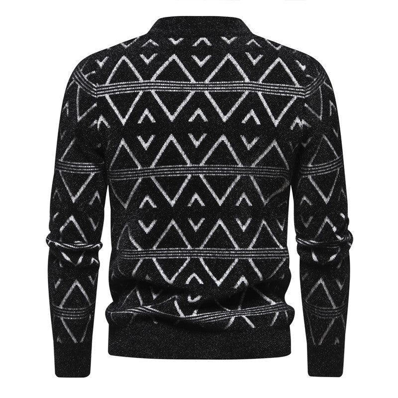 Herren Rollkragenpullover mit modernem Strukturdesign