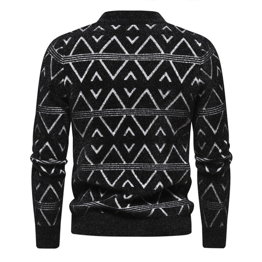 Herren Rollkragenpullover mit modernem Strukturdesign R&B