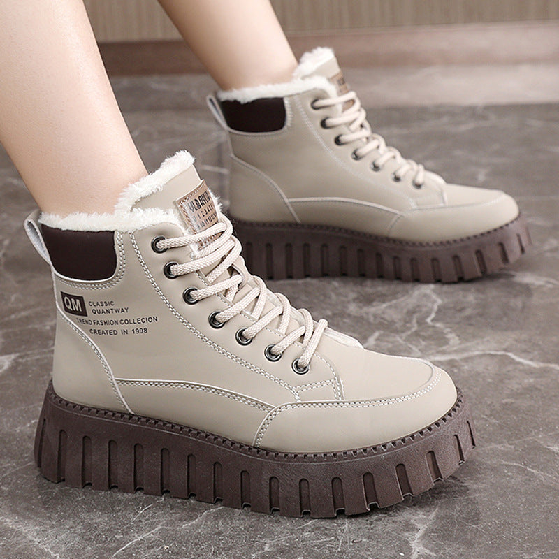Damen Winterliche Schnürboots mit flauschigem Innenfutter und stabiler Profilsohle R&B