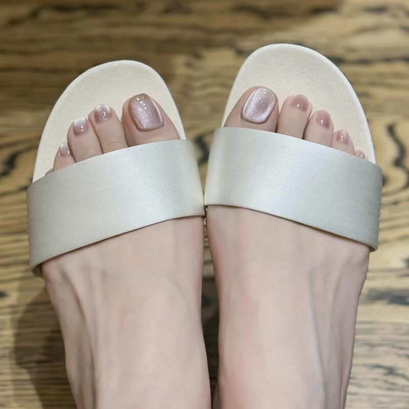 Damen Flache Slipper mit klassischem Riemendesign R&B