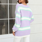 R&B | Cardigan mit Streifen Weiche Strickware Lässiger und Farblicher Look