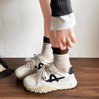 Damen Sportliche Sneakers mit dicker Profilsohle und atmungsaktivem Obermaterial R&B