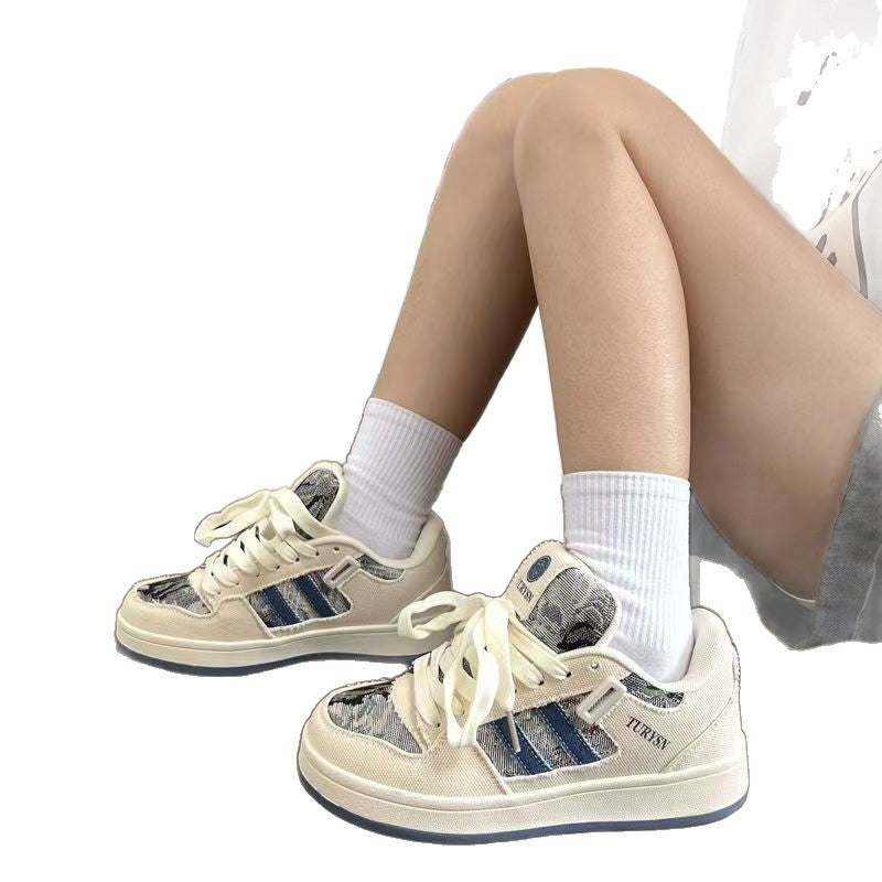 Damen Sportliche Sneakers mit verspieltem Design und atmungsaktiver Obermaterialkombination