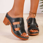 Damen Plattform-Sandalen mit elegantem Schnitt und verzierten Riemen R&B