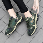 Damen Sportliche Camouflage-Sneaker mit rutschfestem Profil und dämpfendem Fußbett