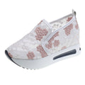 Damen Slip-On Sneakers mit floraler Stickerei R&B