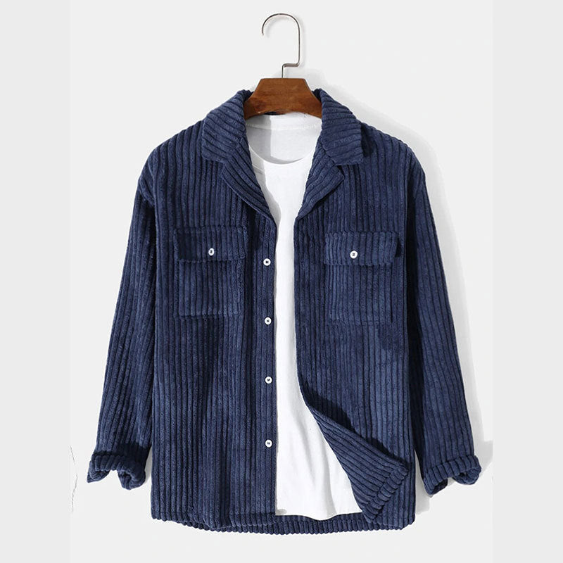 Damen hochwertige geschnittene Cordjacke mit Brusttaschen R&B