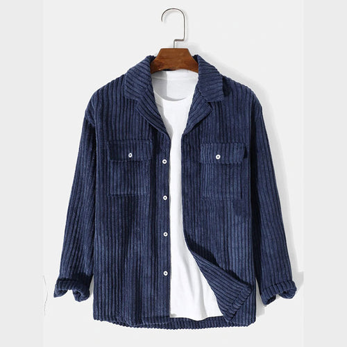 Damen hochwertige geschnittene Cordjacke mit Brusttaschen R&B