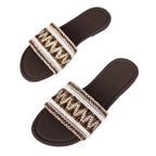 Damen Trendige Relax-Sandalen mit dekorativem Riemendesign R&B