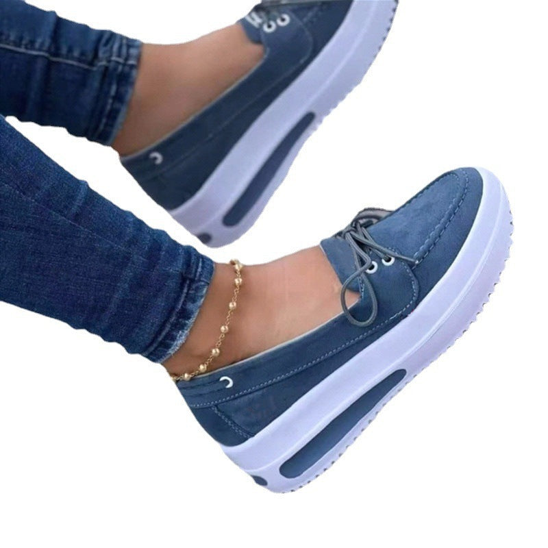 Damen Trendige Plotschuhe im Segelboot-Stil mit dicker Sohle R&B
