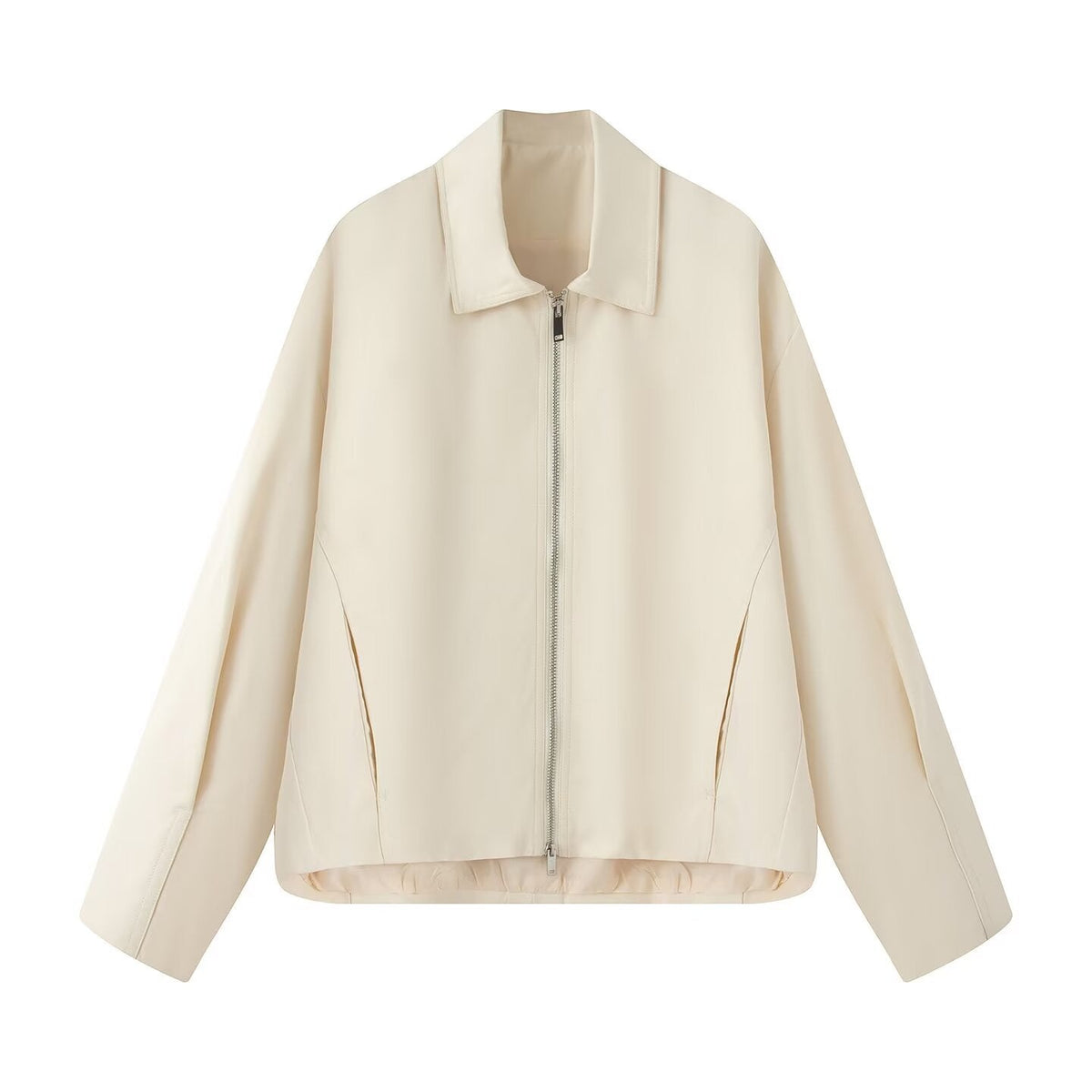 Damen modische Übergangsjacke mit edlem Stehkragen R&B