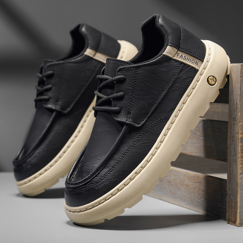 Damen Bequeme Sneaker mit modischem Lederdesign und rutschfester Sohle