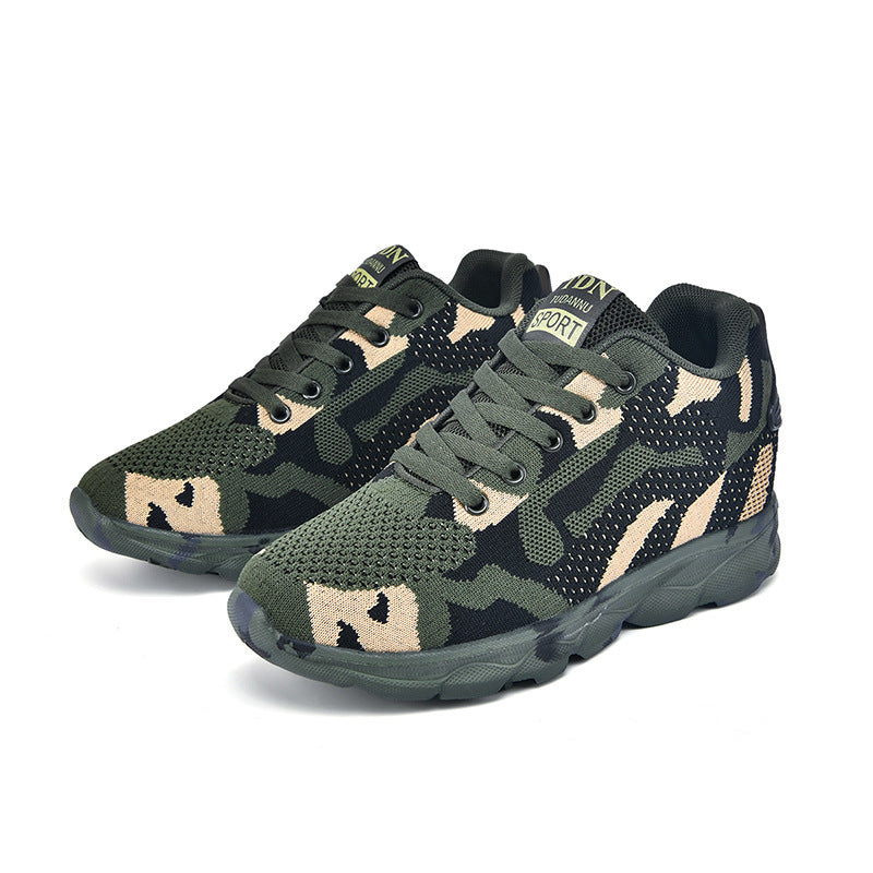 Damen Sportliche Freizeitsneaker im Camouflage-Design