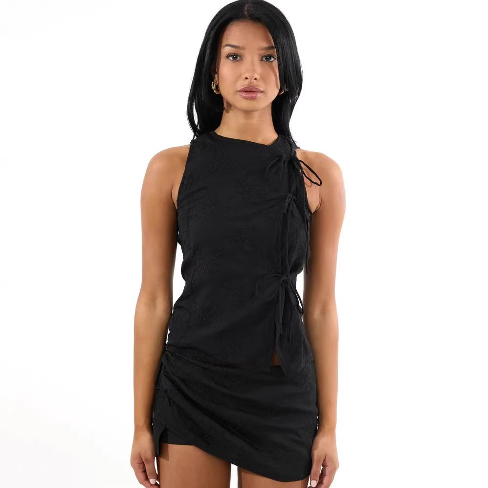 Damen Verspieltes Wickelkleid mit seitlichen Rüschendetails R&B
