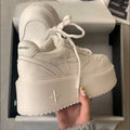 Damen Plateau-Sneaker mit modischem Design und stabiler Sohle R&B