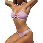 Damen Bandeau-Bikini mit geschmeidigem Rüschendesign